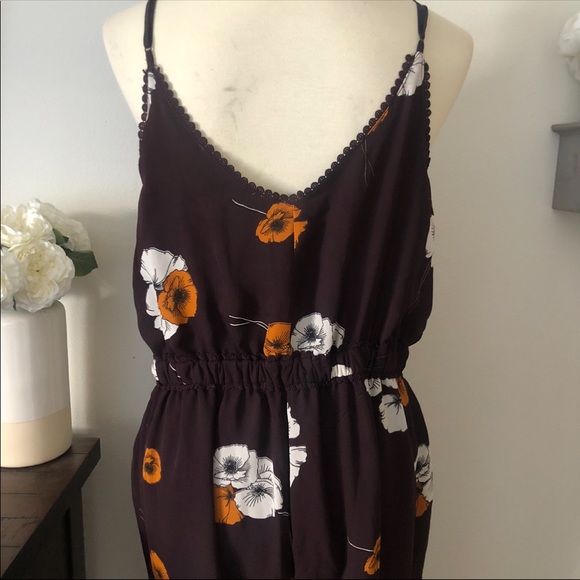 Cupcakes and cashmere floral jumpsuit brown medium - Picture 12 of 15